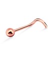 1.8mm Ball Silver Curved Nose Stud NSKB-845